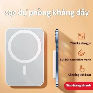 Pin Sạc Dự Phòng Không Dây Dung Lượng 10000mAh Tích Hợp Sạc Từ Tính Cho Nhiều Thiết Bị Điện Thoại