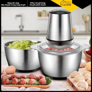 Có thể bán buôn Máy xay thịt điện Thép không gỉ Đa chức năng 2L 220V 250W Máy xay thịt gia dụng Phụ kiện nhà bếp Hàng giao ngay Virgina056
