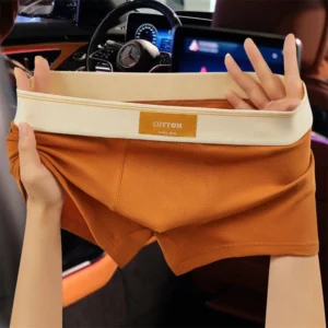 Metozone Quần lót nam cotton mới thời trang góc phẳng thoải mái quần short thoáng khí