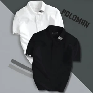 Áo Thun Polo POLOMAN 10 Cổ Bẻ Vải Cá Sấu, Sang Trọng, Thoáng Mát - Áo Có Cổ Ngắn Tay Thời Trang Nam Nữ, CỔ BẺ