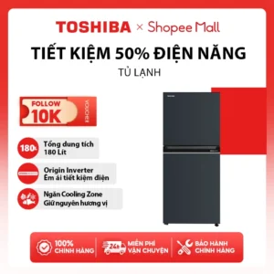 Tủ lạnh Toshiba Inverter 180 lít GR-RT234WE-PMV(52) - Hàng chính hãng, bảo hành 2 năm