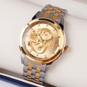 Đồng hồ nam TIEKE 4200M mặt rồng chính hãng - Đồng hồ đeo tay dây thép không gỉ MANY