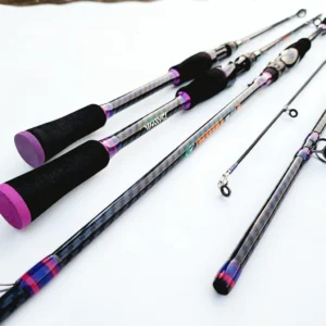 Cần câu lure 2 khúc Crocodile siêu khỏe Phukiencaulure25 cần câu lure chất liệu carbon, độ dài 1m65 đến 2m1